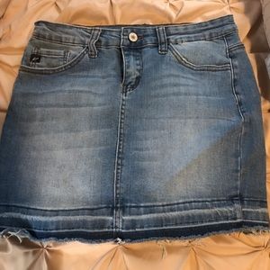 Mini jean skirt